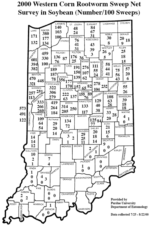 2000 Western Corn Rootworm Sweep Net Survey