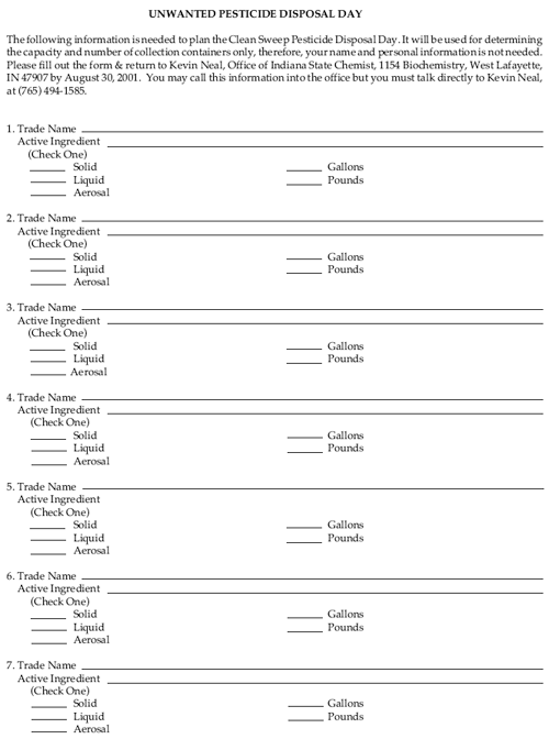 Unwanted Pesticide disposal day