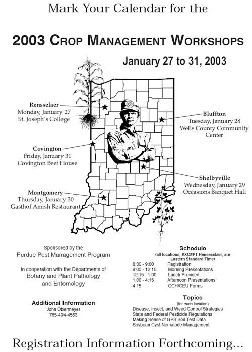 2003 Crop Management Workshops