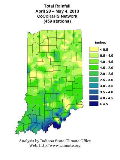 total rainfall April 14 - April 20, 2010 CoCoRaHS Network