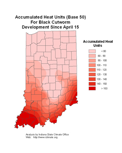 Accumulated Heat Units for Black Cutworm