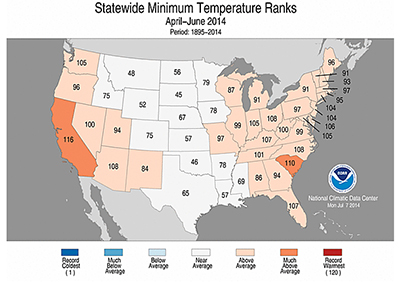 average temperature
